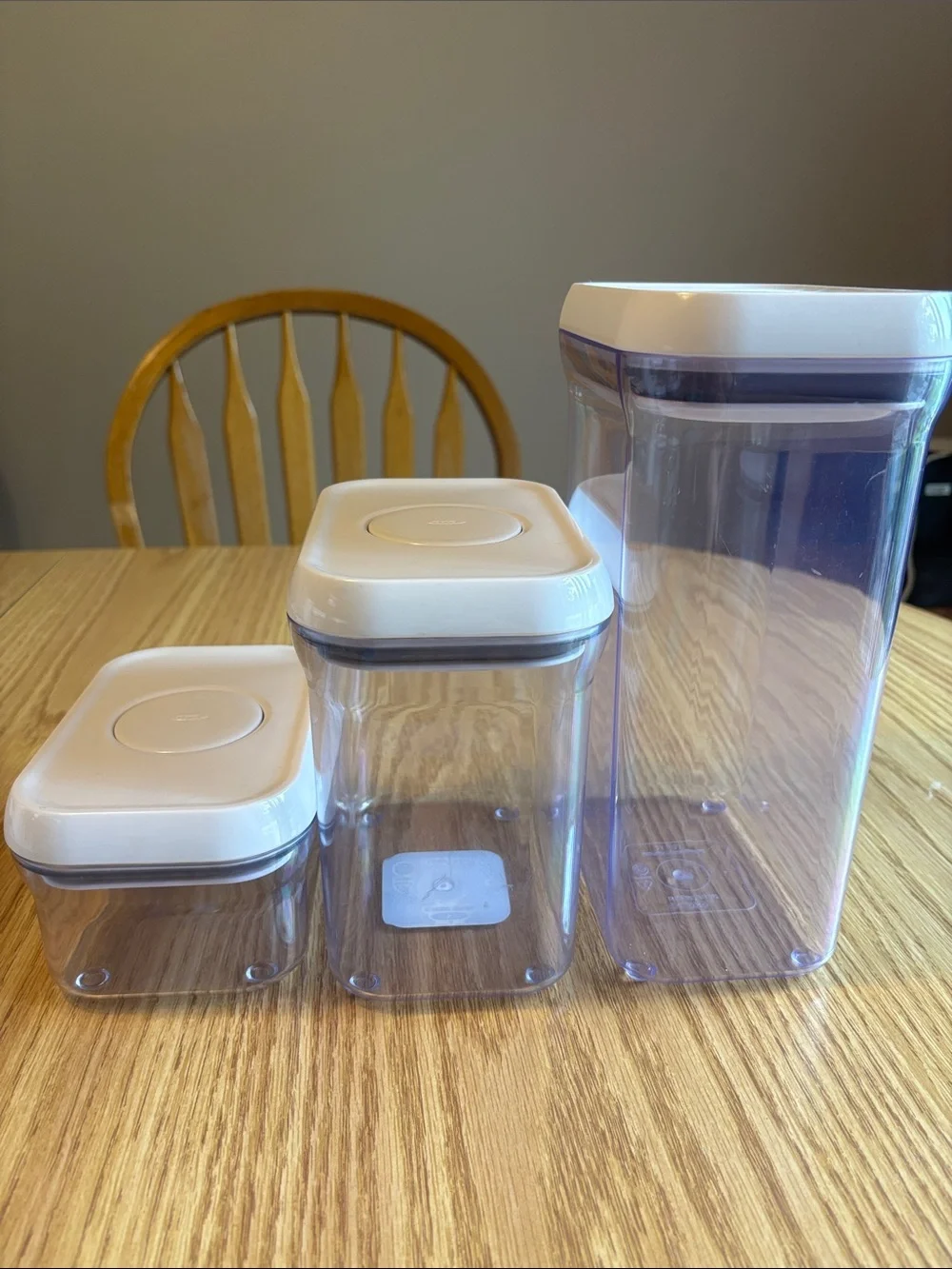 OXO White and Clear Modular Food Storage Canister Set